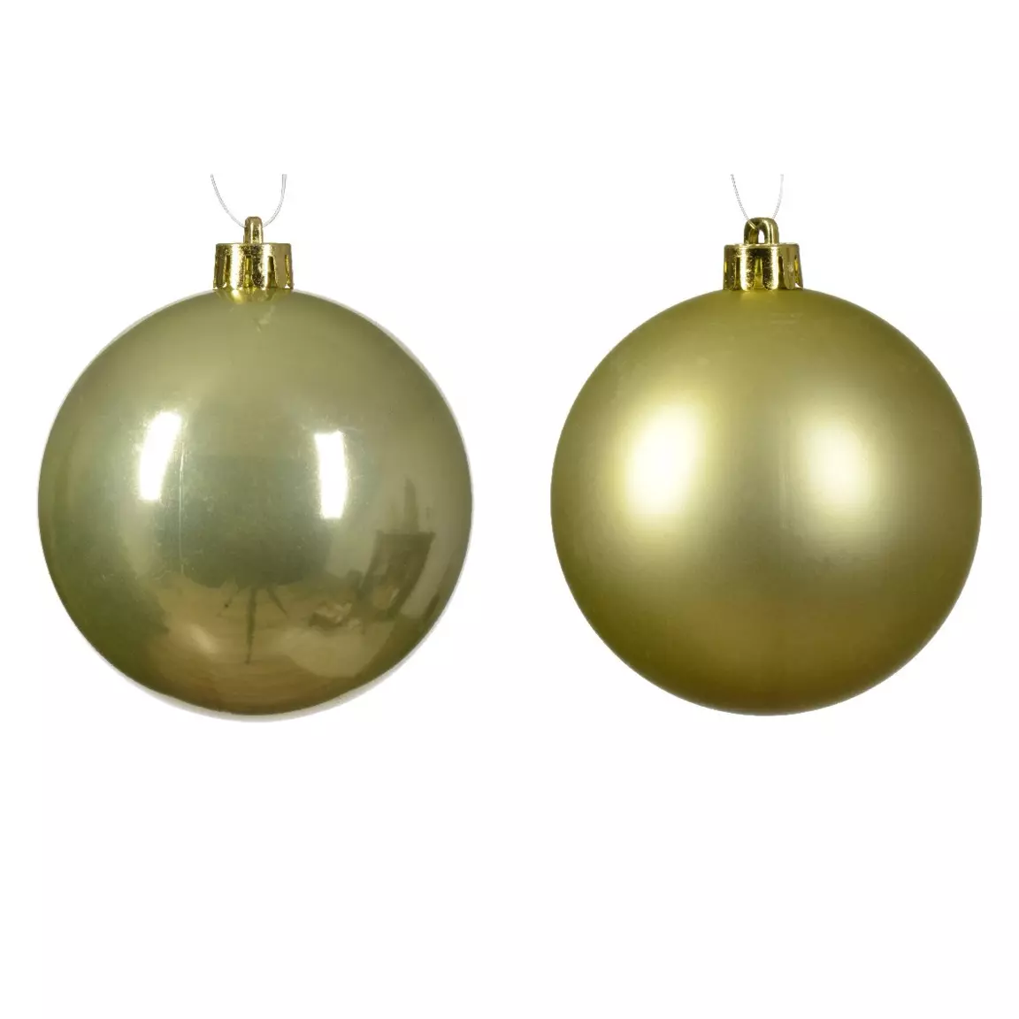 Lot de 6 boules de Noël (D80 mm) Alpine Pistache