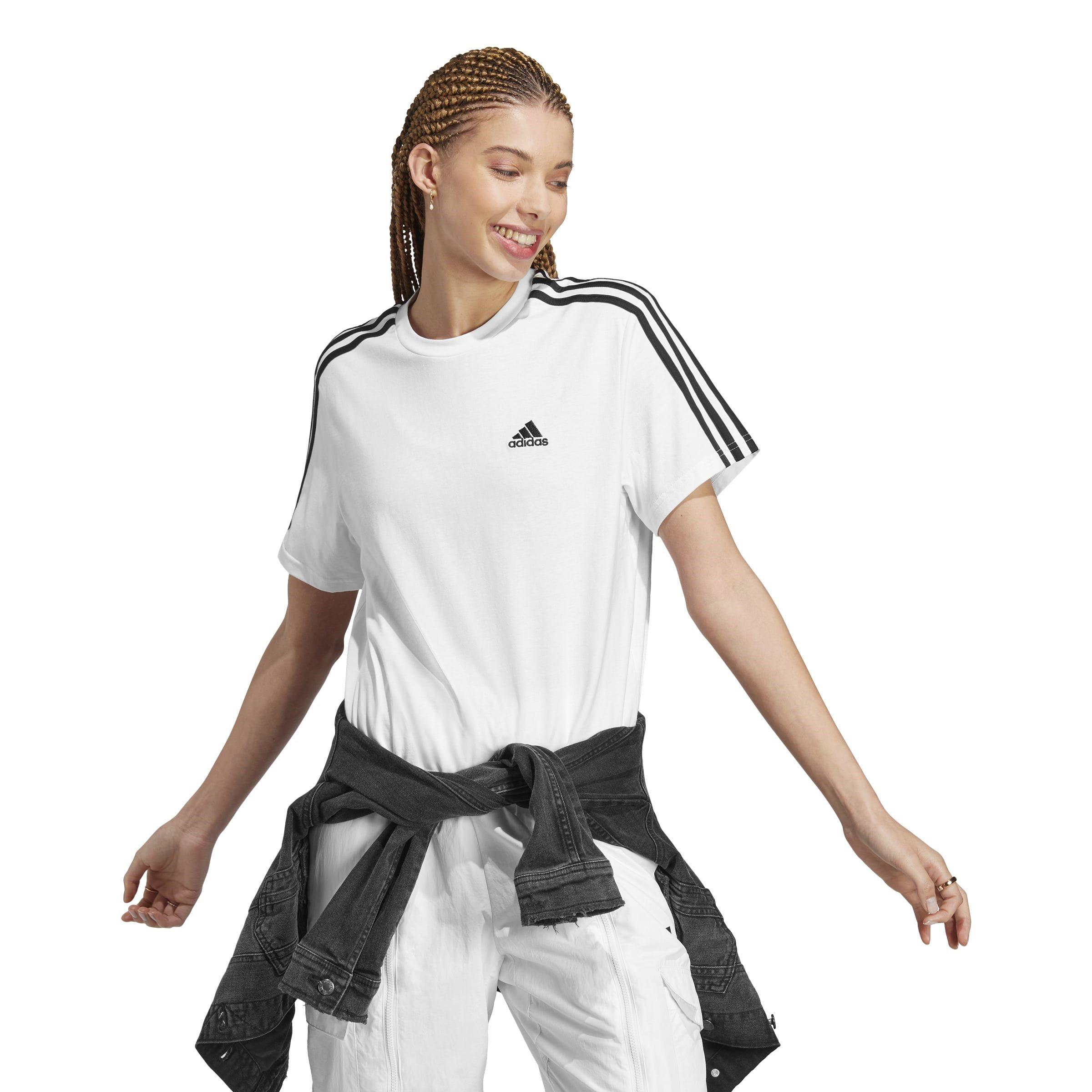 adidas 3S Crop T Shirt Womens