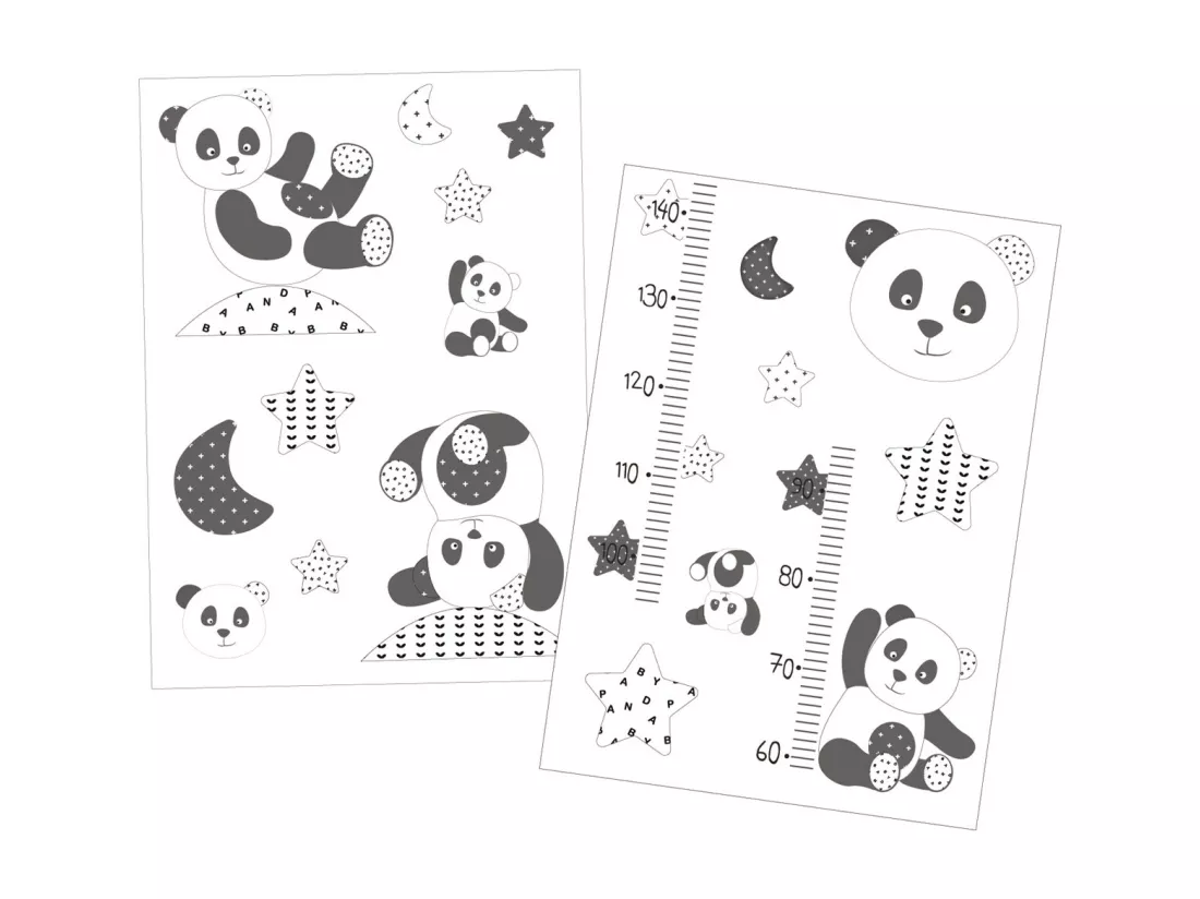 Stickers muraux 70x50cm en Adhésif gris