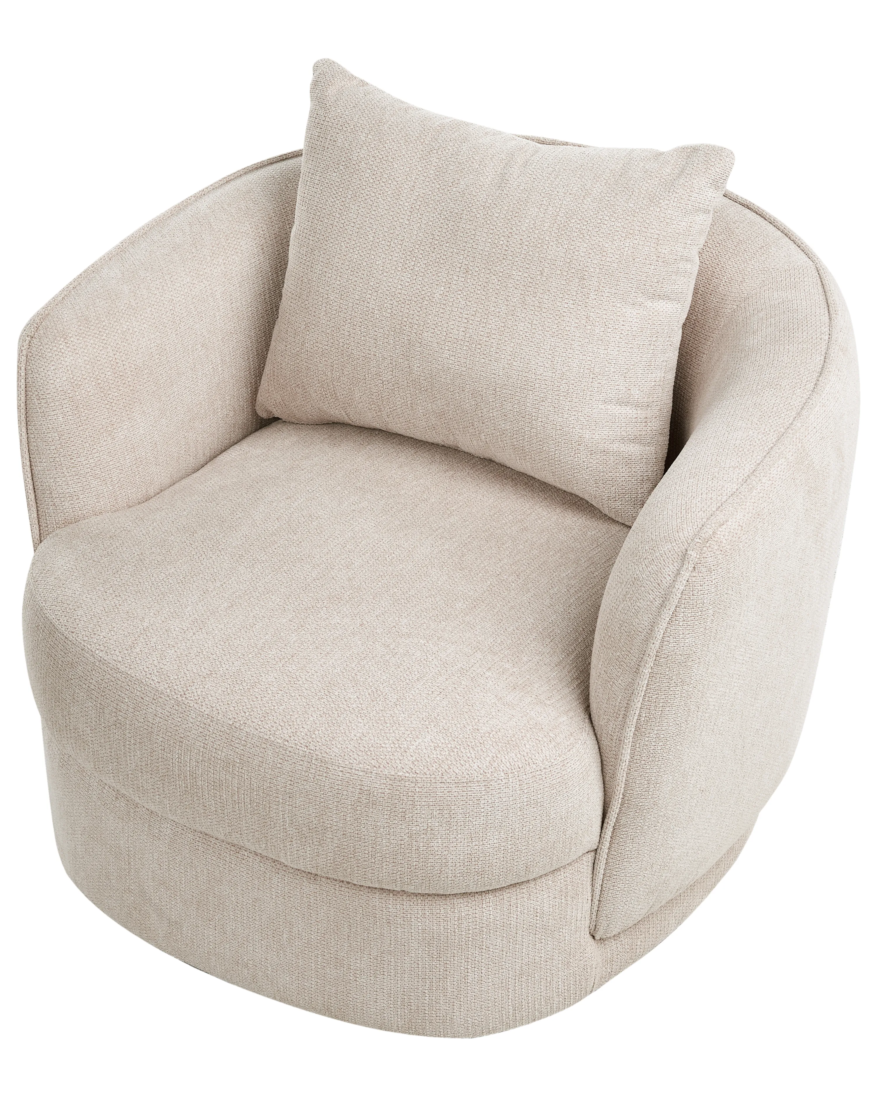Draaifauteuil ANDALEN Stof Lichtbeige