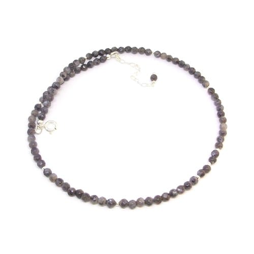 Collier labradorite noire