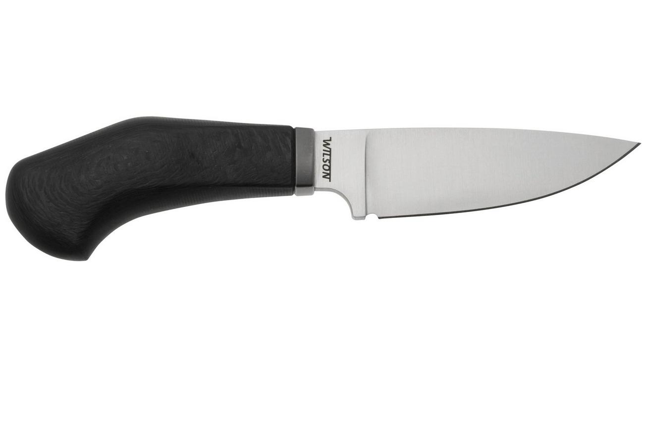 LionSteel Willy WL1-CF, M390 Droppoint Carbon Fiber, vaststaand mes
