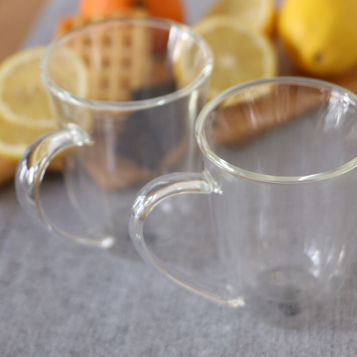 6 Stk. Eleganter doppelwandiger Becher Thermoglas 400 ml, Hitzebeständig