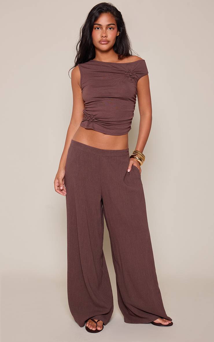 Chocolat Haut Asymétrique En Jersey À Motif Floral