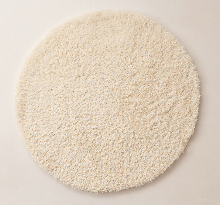 Tapis rond microfibre Markky ⌀70 cm blanc