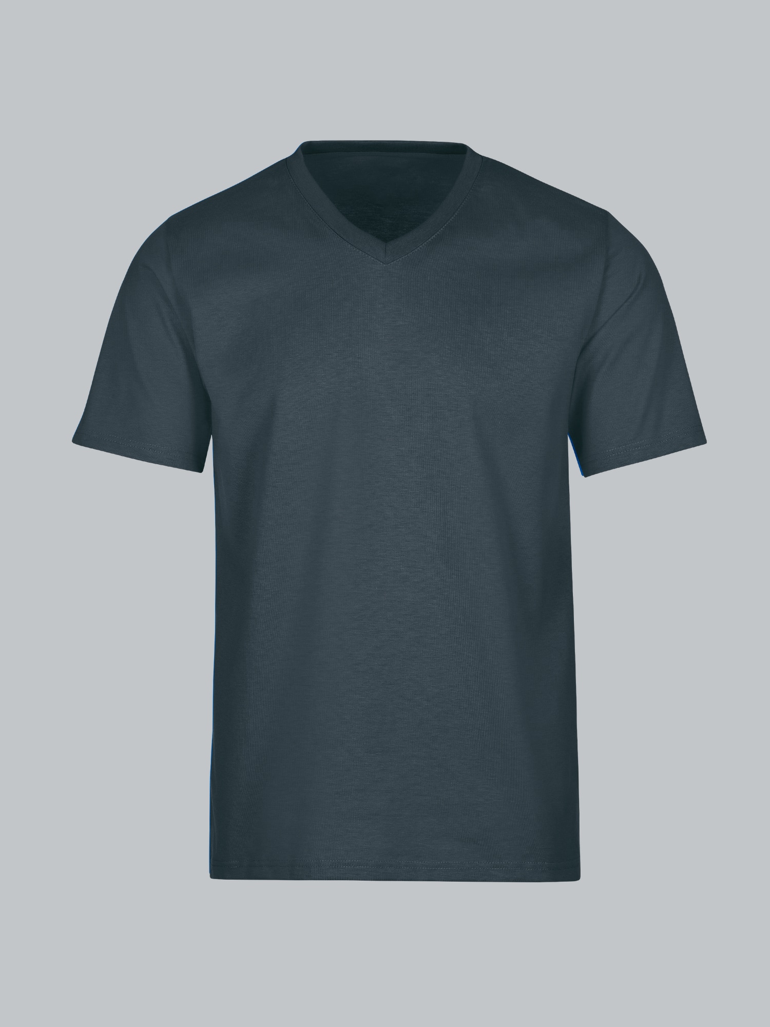 V-Shirt DELUXE Baumwolle Anthrazit