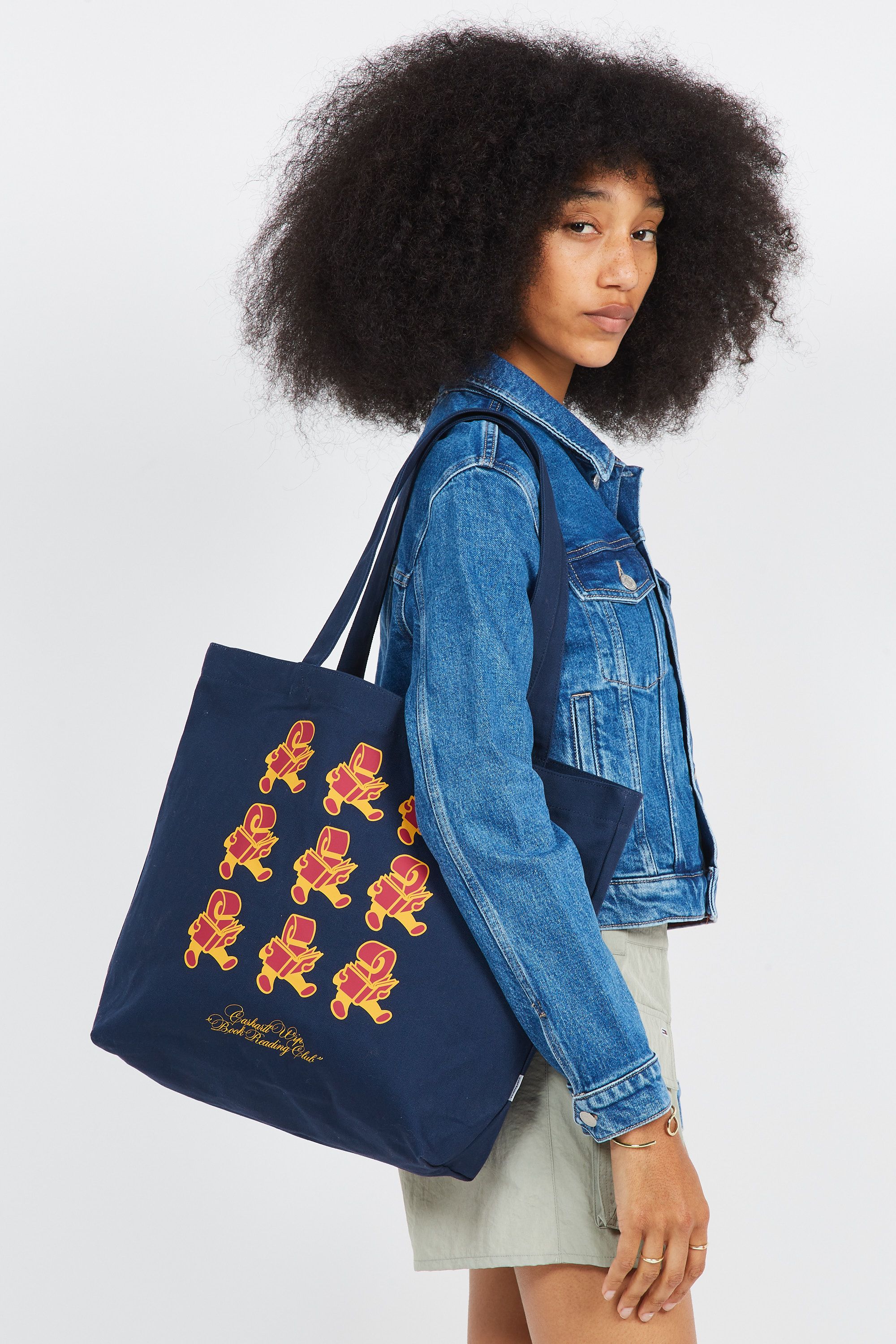 CARHARTT WIP sac shopping Canvas Graphic Tote Bleu