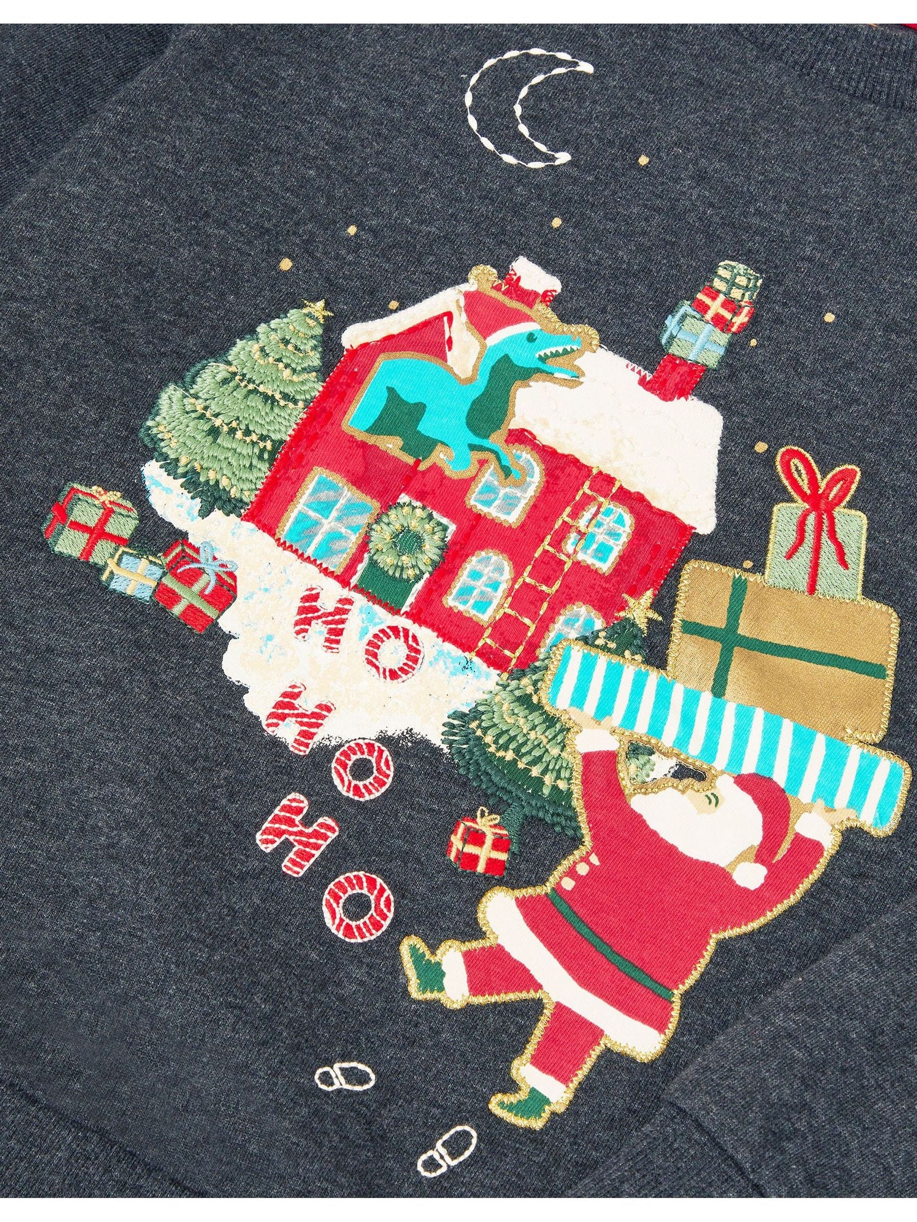 Monsoon Christmas Santa Scene Sweatshirt