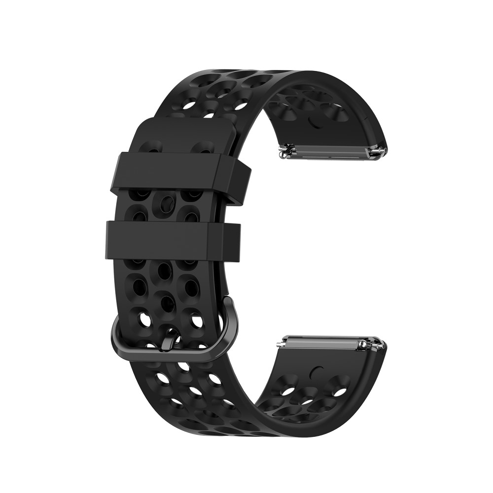 Fitbit Versa / Versa 2 / Versa Lite Atmungsaktives Silikon Sport Armband (Gelenkumfang: 150-210mm) - Schwarz