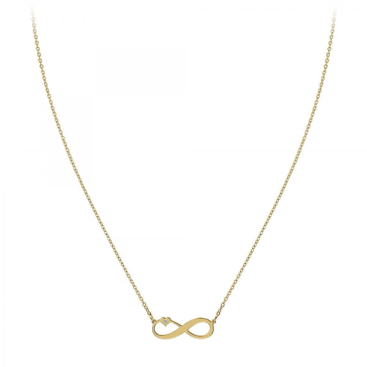 Collier infini par SC Bohème orné d'un véritable diamant blanc