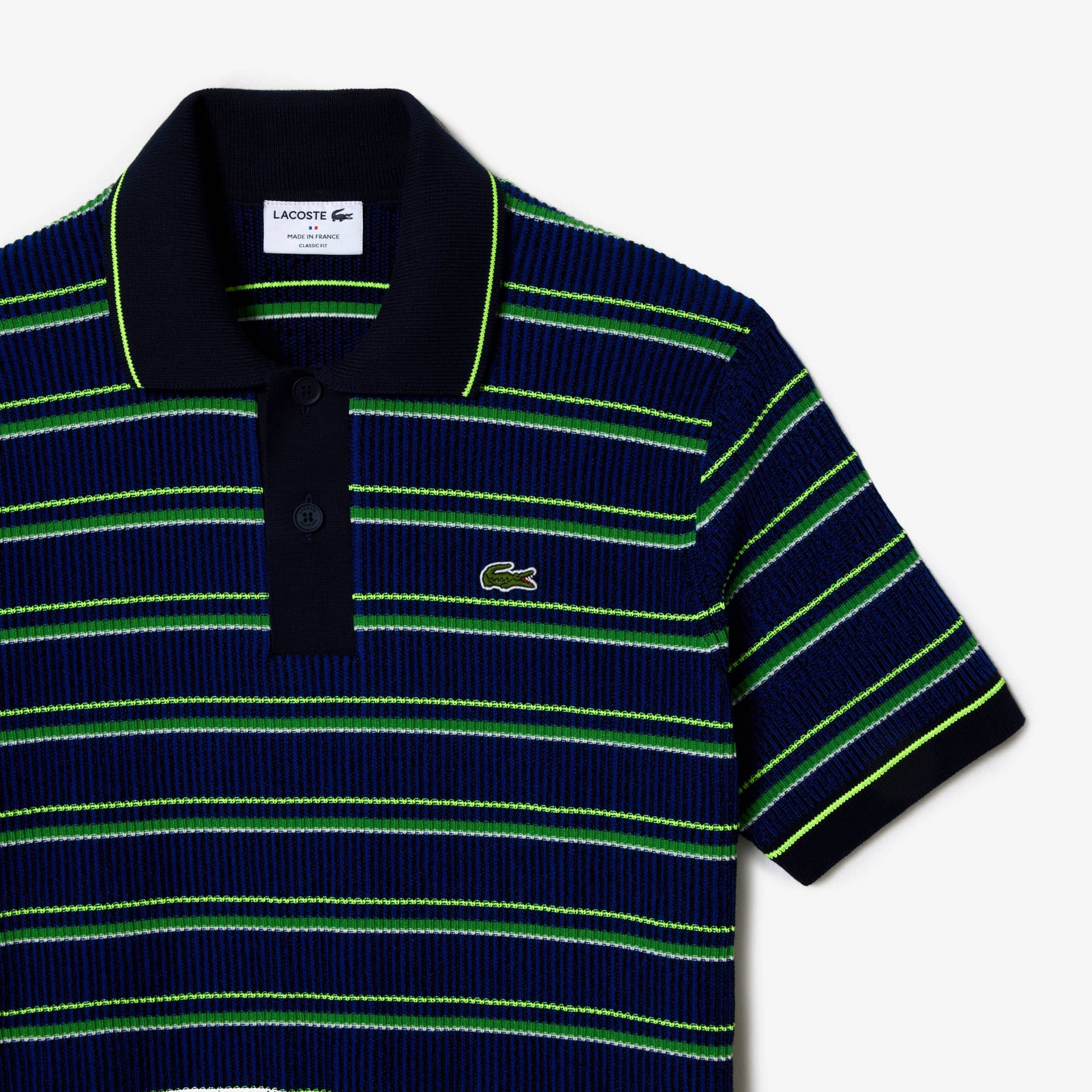 Herren LACOSTE Poloshirt aus Bio-Baumwolle, in Frankreich hergestellt Pullover - Blau - Lacoste - Herren