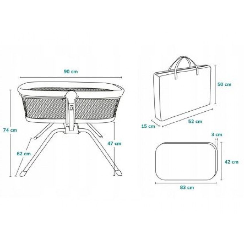 Baby crib MAILN EVO - Ecru