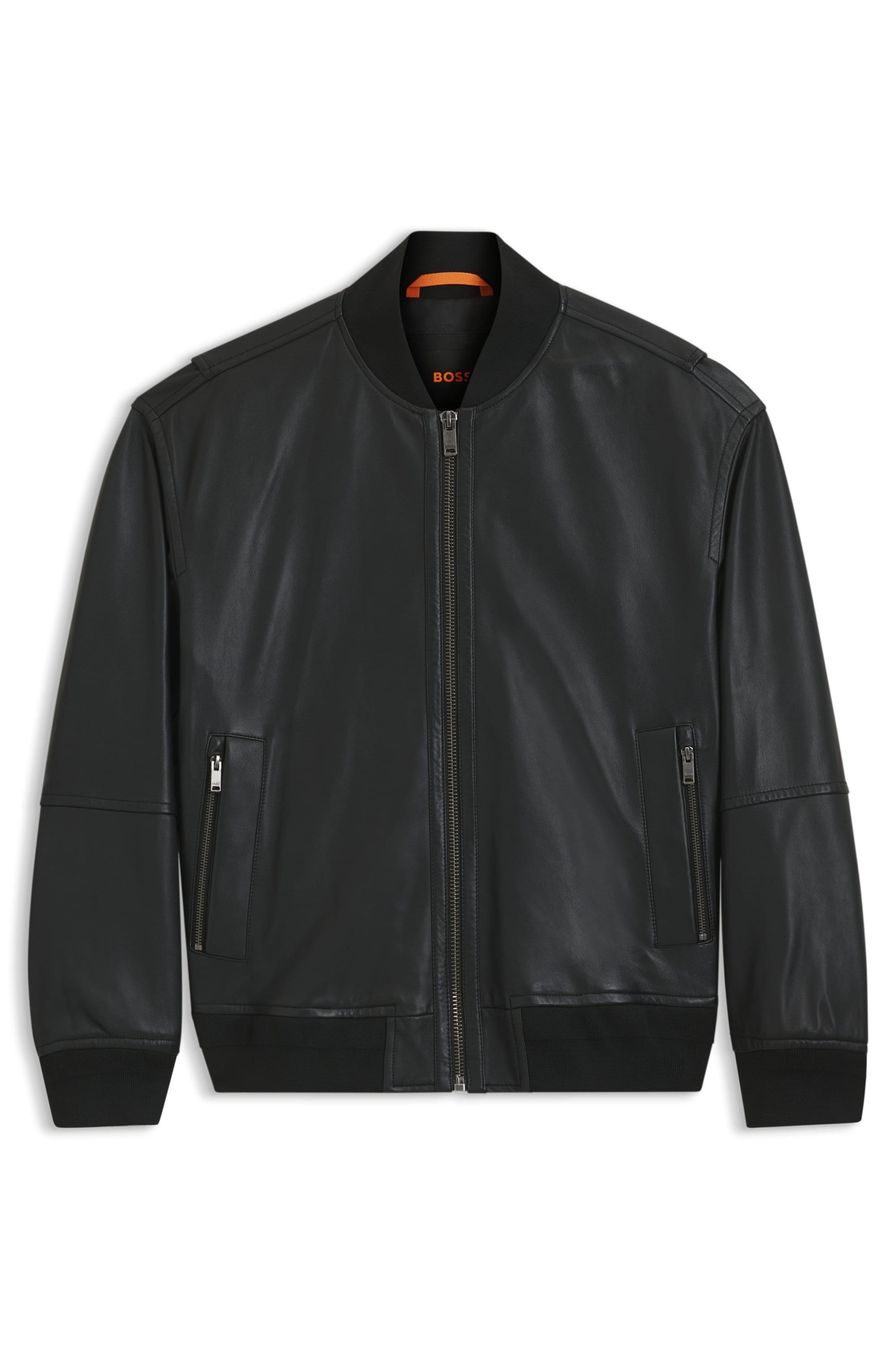 BOSS ORANGE Lederjacke »Jobrice« regular fit, weiches Material