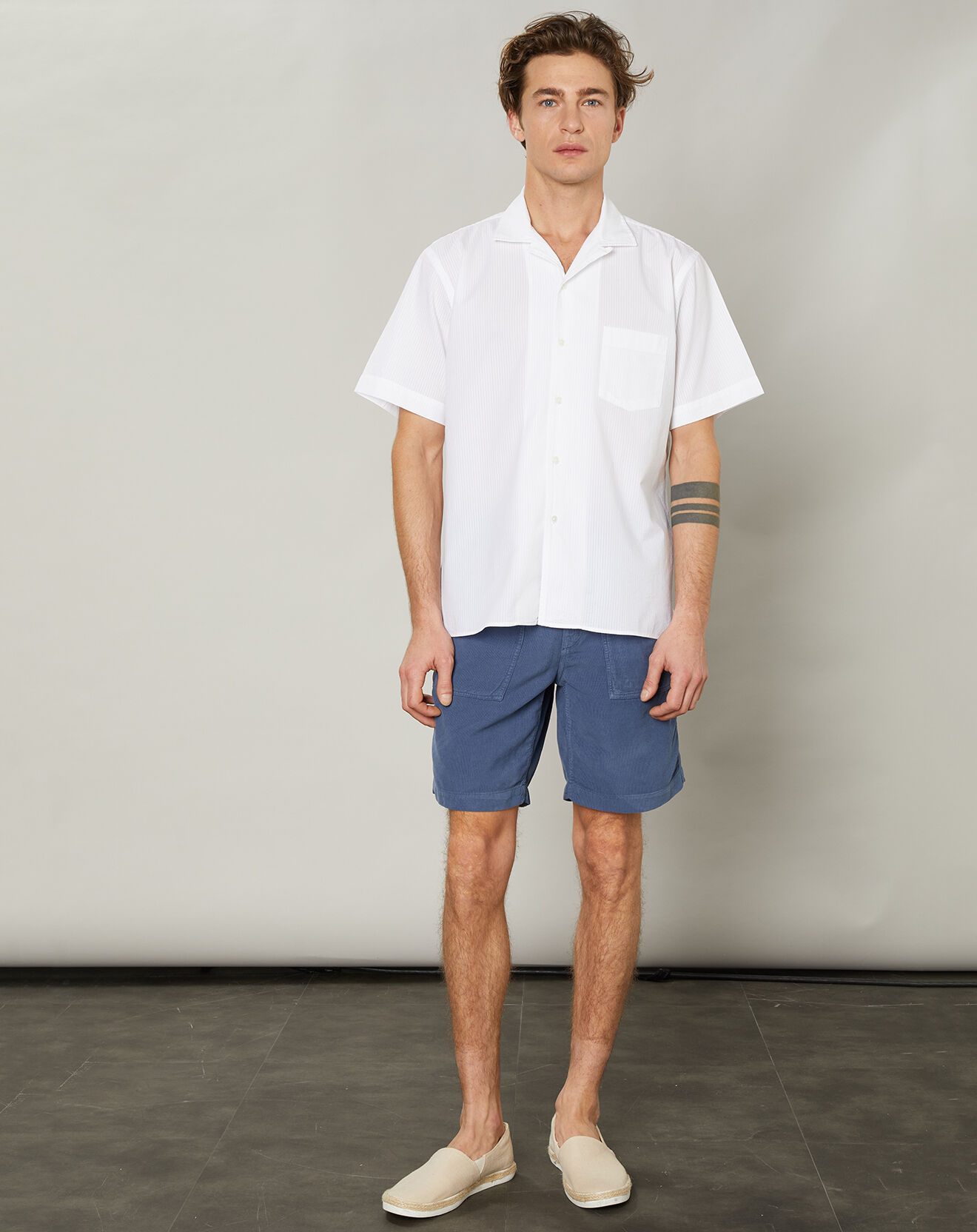 Hartford Chemise regular Palm blanche