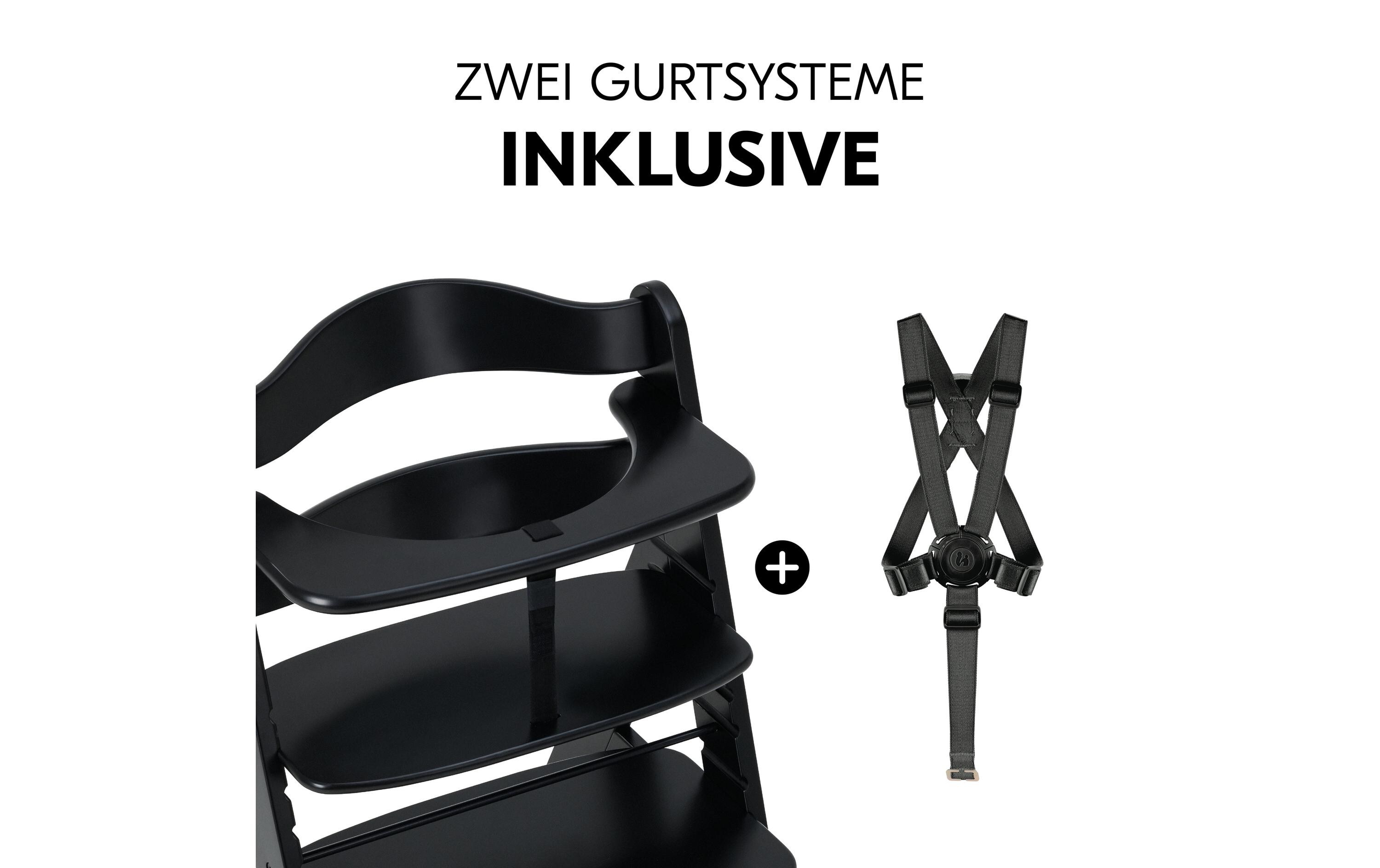 Treppenhochstuhl Alpha+ SchwarzTreppenhochstuhl Alpha+ Schwarz, ab 6 Monaten