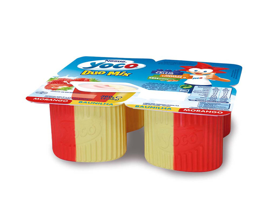 INFANTIL YOCO DUO MIX MORANGO E BAUNILHA 4X90G