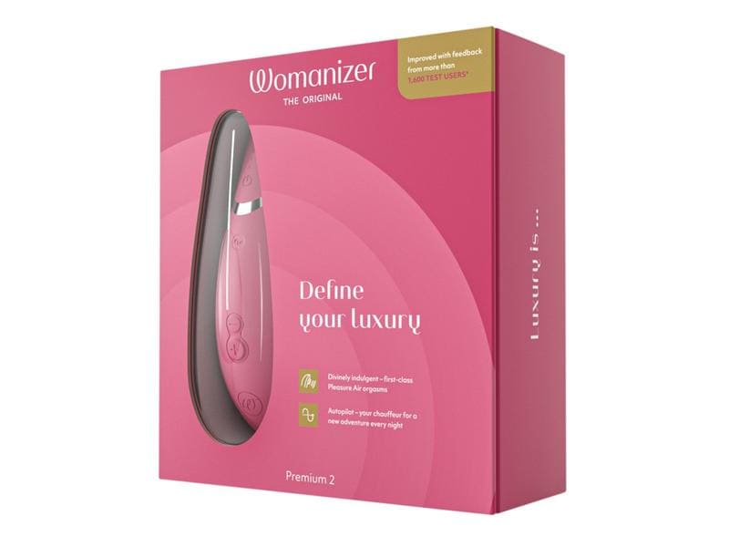 Womanizer Vibrator Premium 2 raspberry Auflegevibrator mit Pleasure Air Stimulator für genussvolle Momente