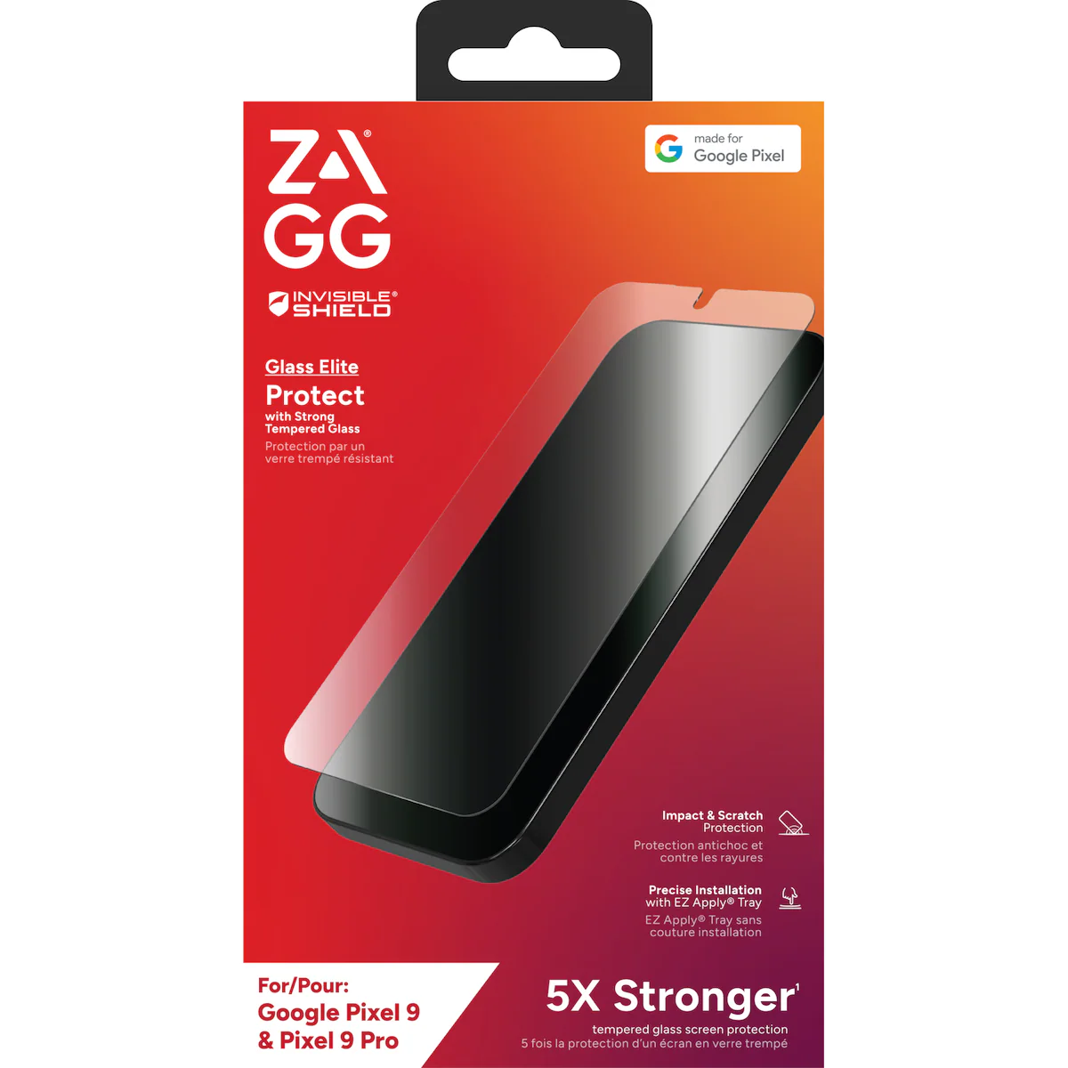Zagg Glass Elite Google Pixel 9/9 Pro skjermbeskytter