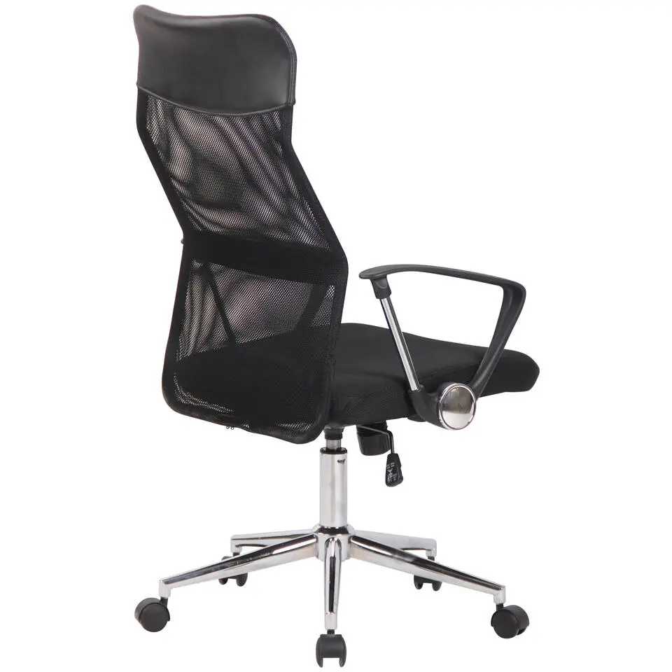 CLP Bureaustoel Korba chroom Frame - Microfiber - zwart