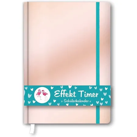 Roth Schülerkalender Effekt Timer Rose Glanz, DIN A6, 1 Woche 2 Seiten