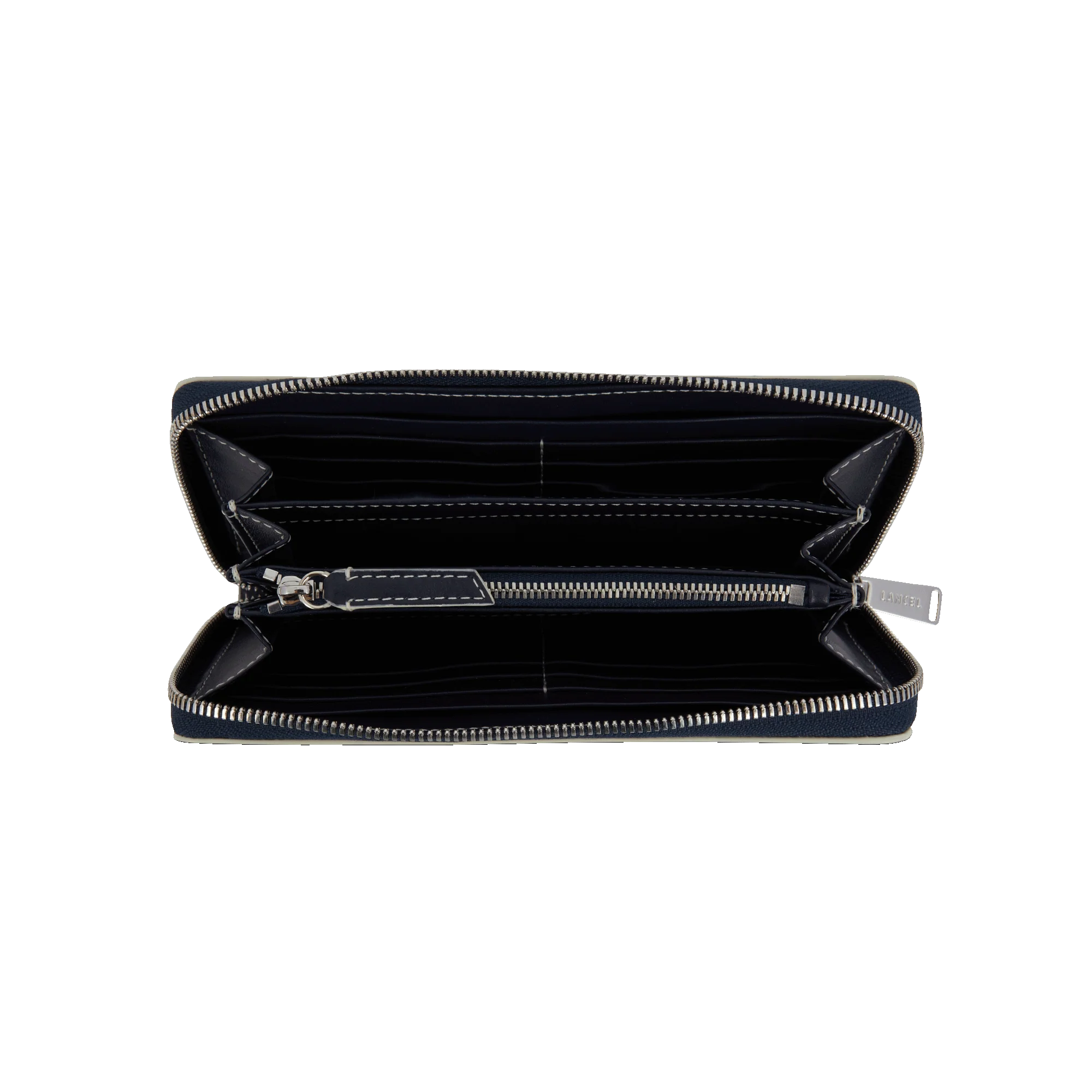 Portefeuille long zippé Lancel x Roland Garros-Bleu minuit