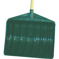 Pelle à neige avec manche en bois, largeur: 460 mm, vert
