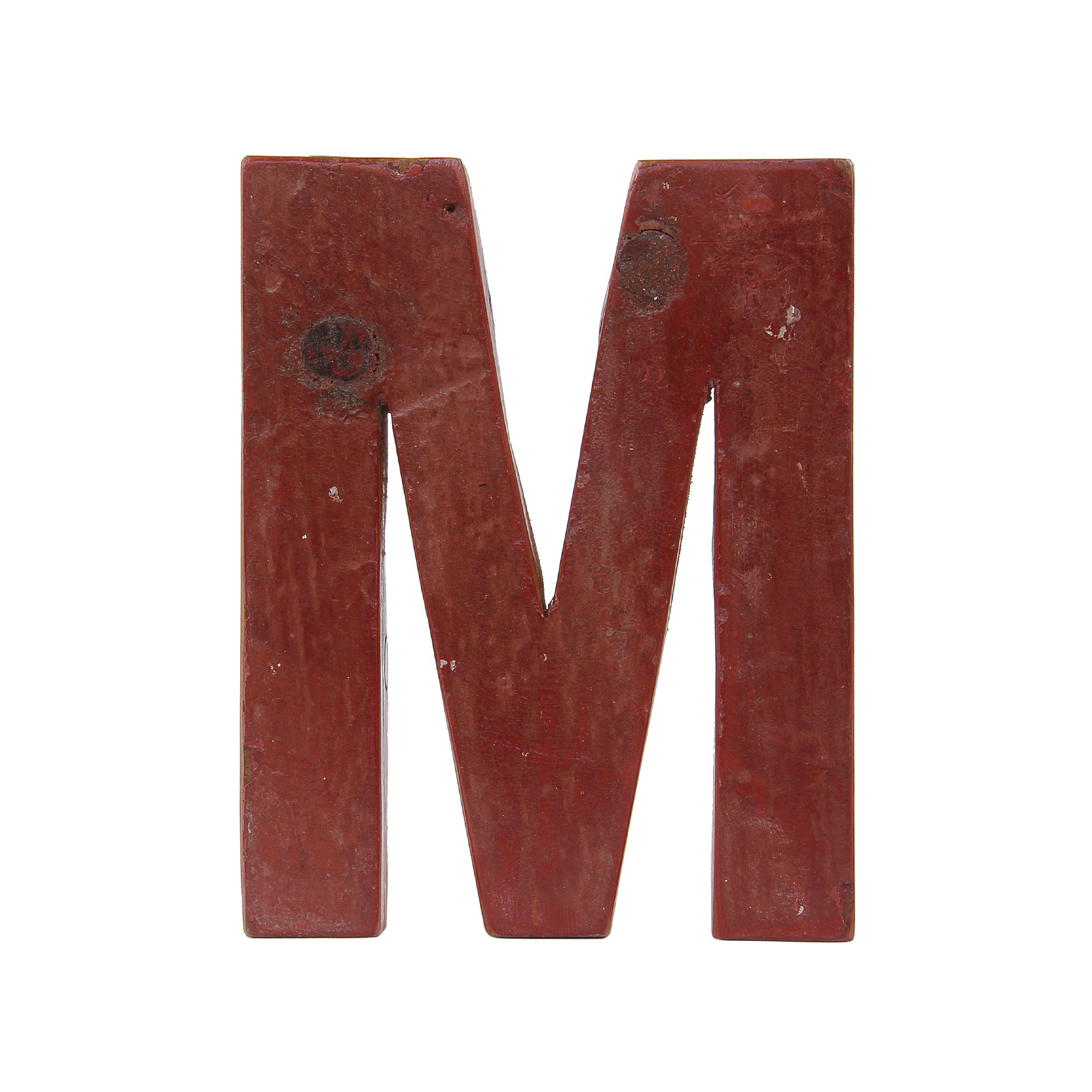 Holzbuchstabe 'M', mehrfarbig, T 2,5 cm, B 13 cm, H 19 cm von fischer's lagerhaus