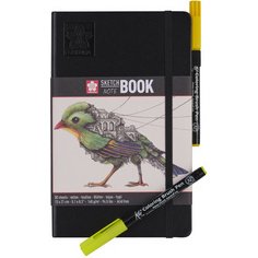 Carnet de croquis, 130 x 210 mm, noir/blanc crème