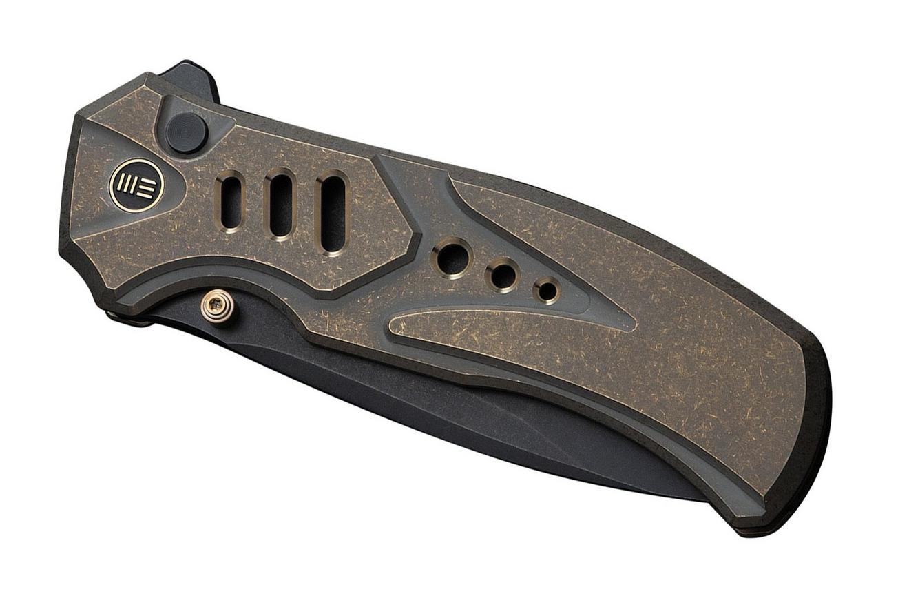 WE Knife Zentron WE24094-3 Blackwashed Böhler M390, Bronze Titanium, zakmes
