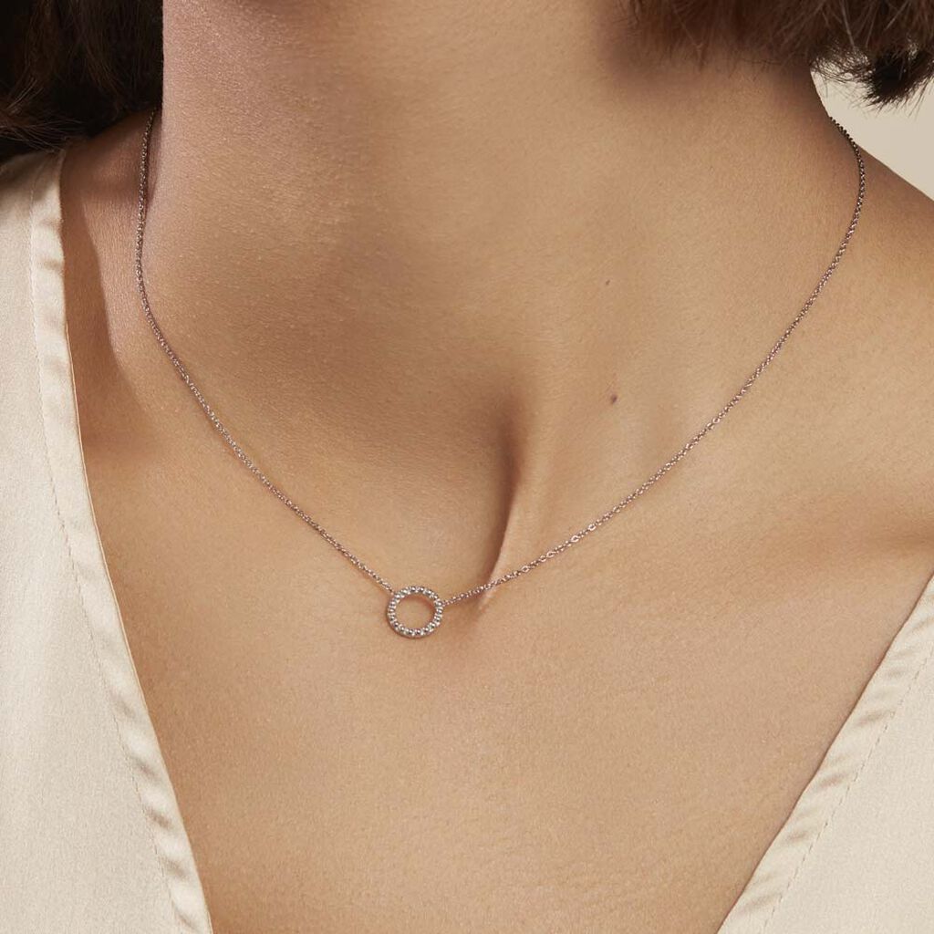 Collier Peytone Argent Blanc