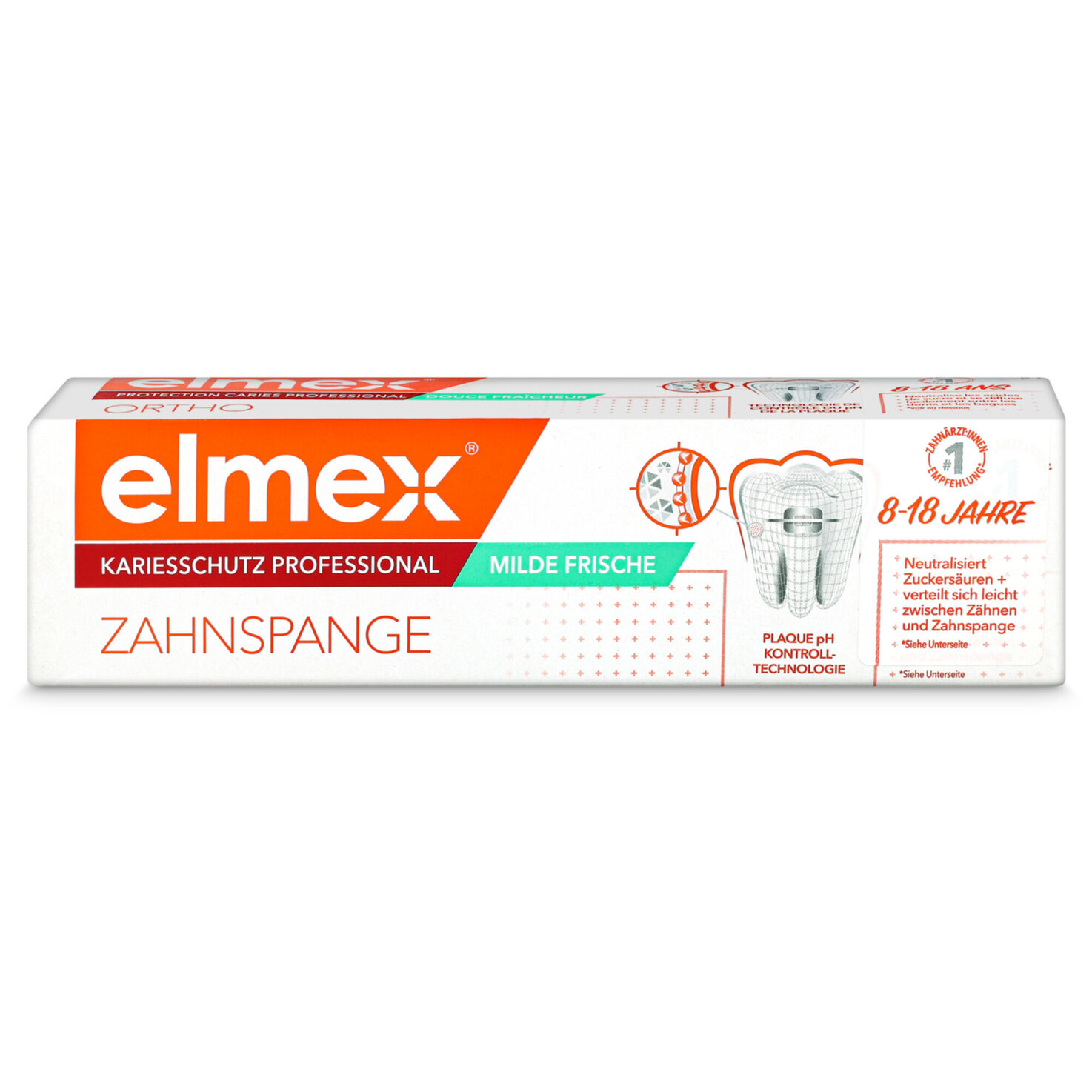 Elmex Kariesschutz Professional +Zahnspange Expert 8-18 Jahre Zahnpasta 75ml