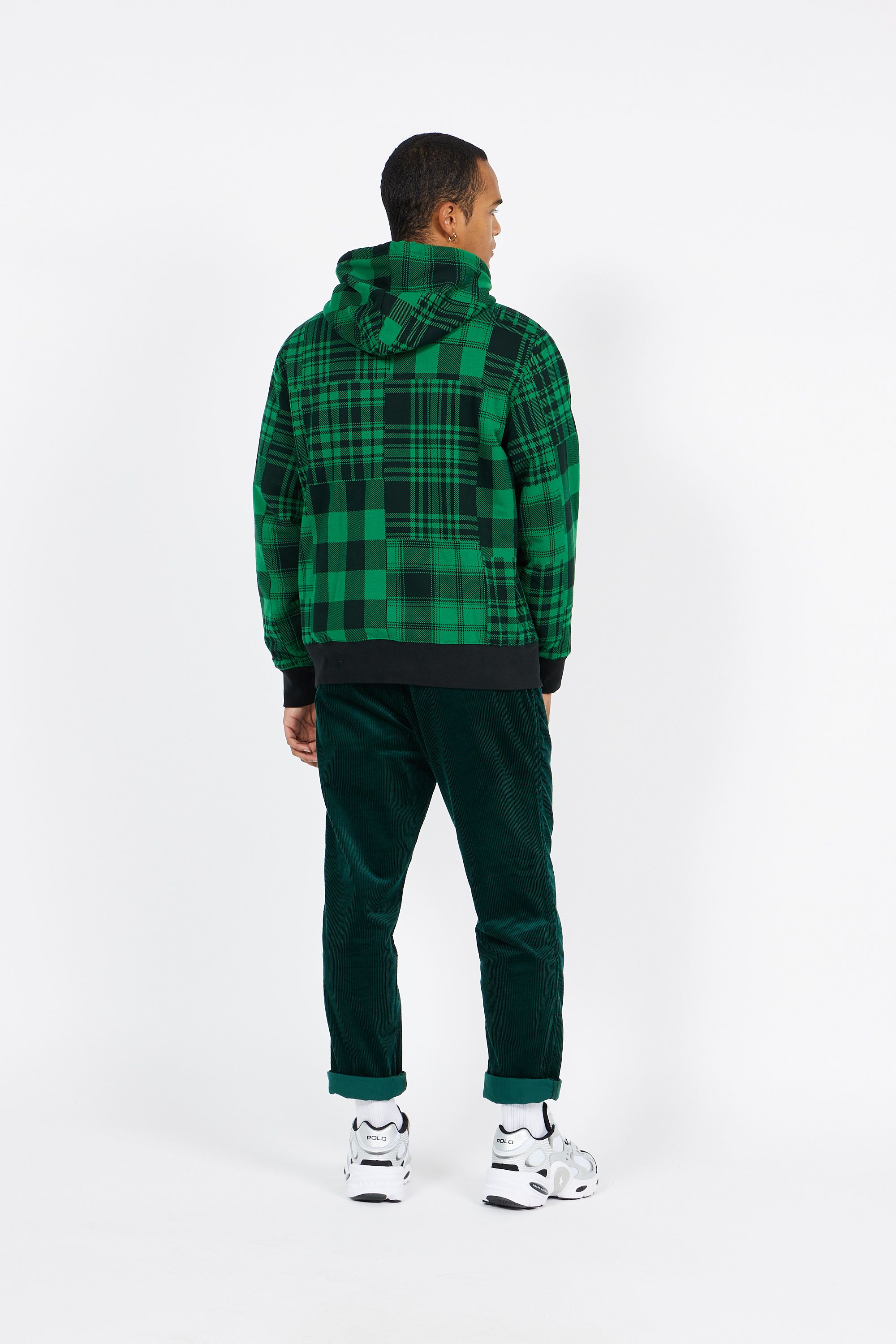 POLO RALPH LAUREN Hoodie Plaid Pile Fleece Hoodie Vert
