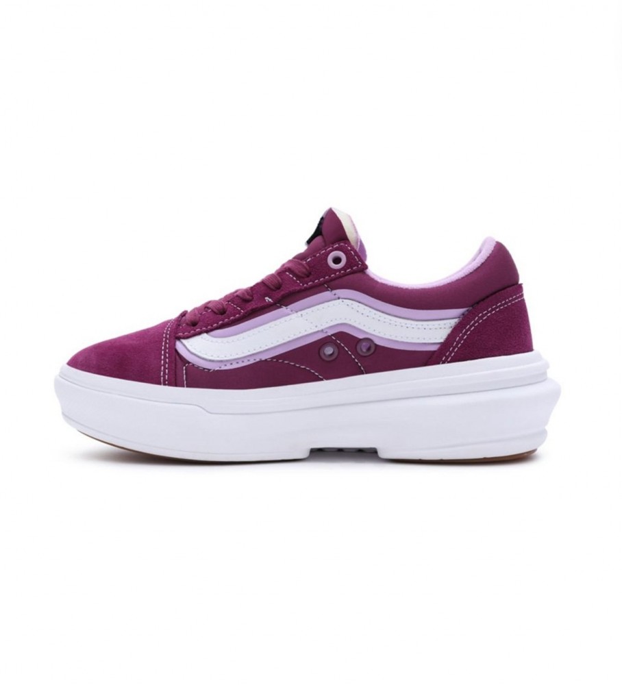 Tênis Vans UA Old School Overt CC de couro rosa