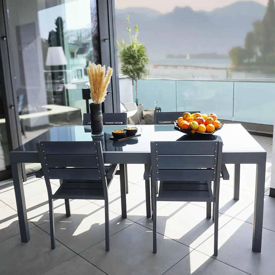 HOME DELUXE tuintafel SOL - 240cm - Grijs