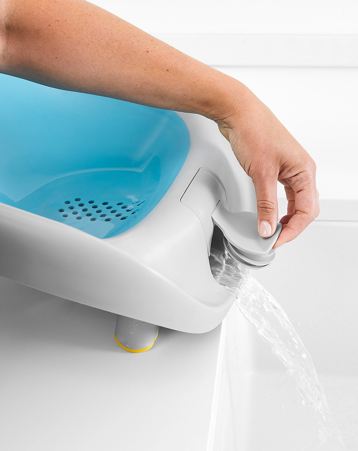 Baby-Badewanne MOBY klappbar in grau/blau