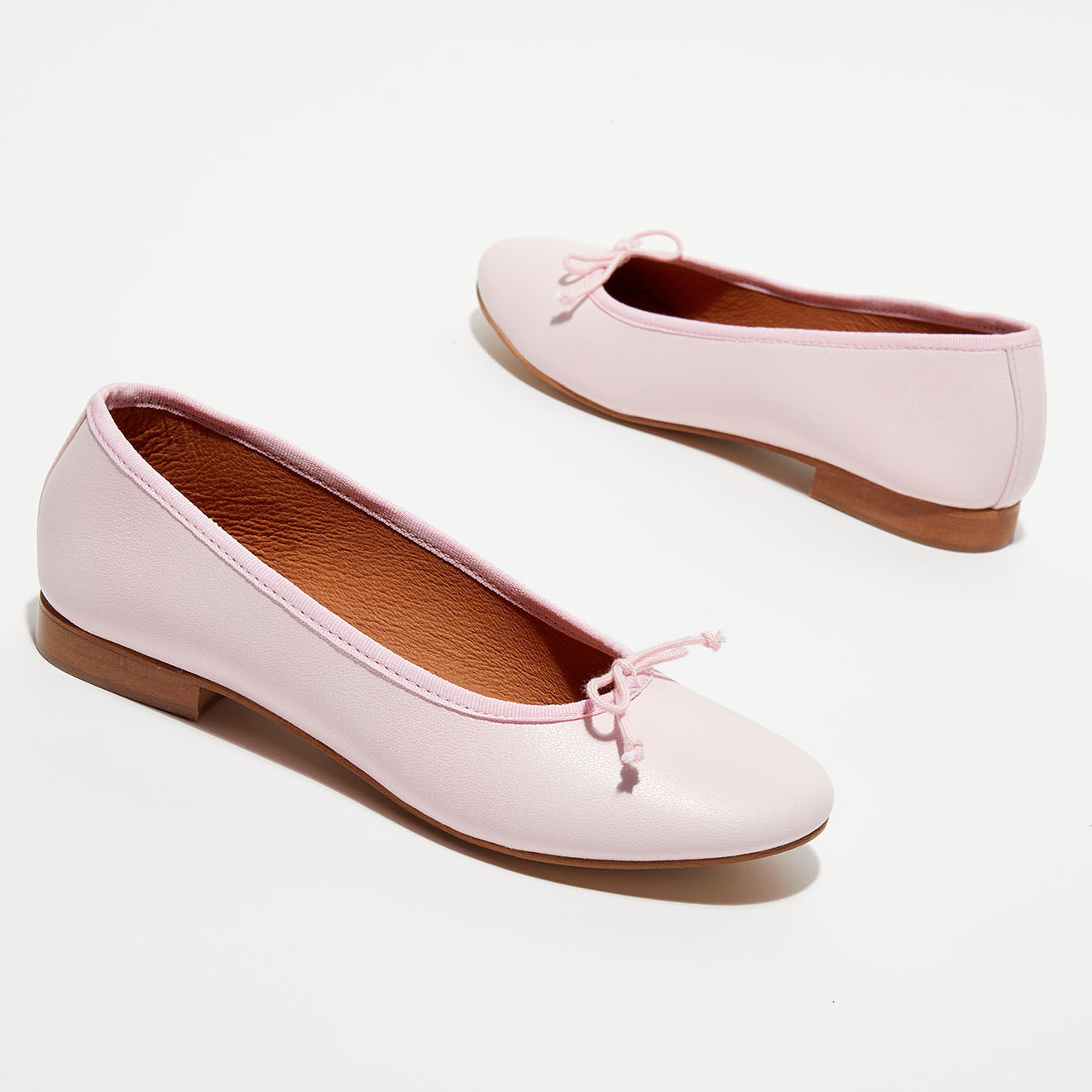 Quartier Latin Ballerines en Cuir Jeanne roses