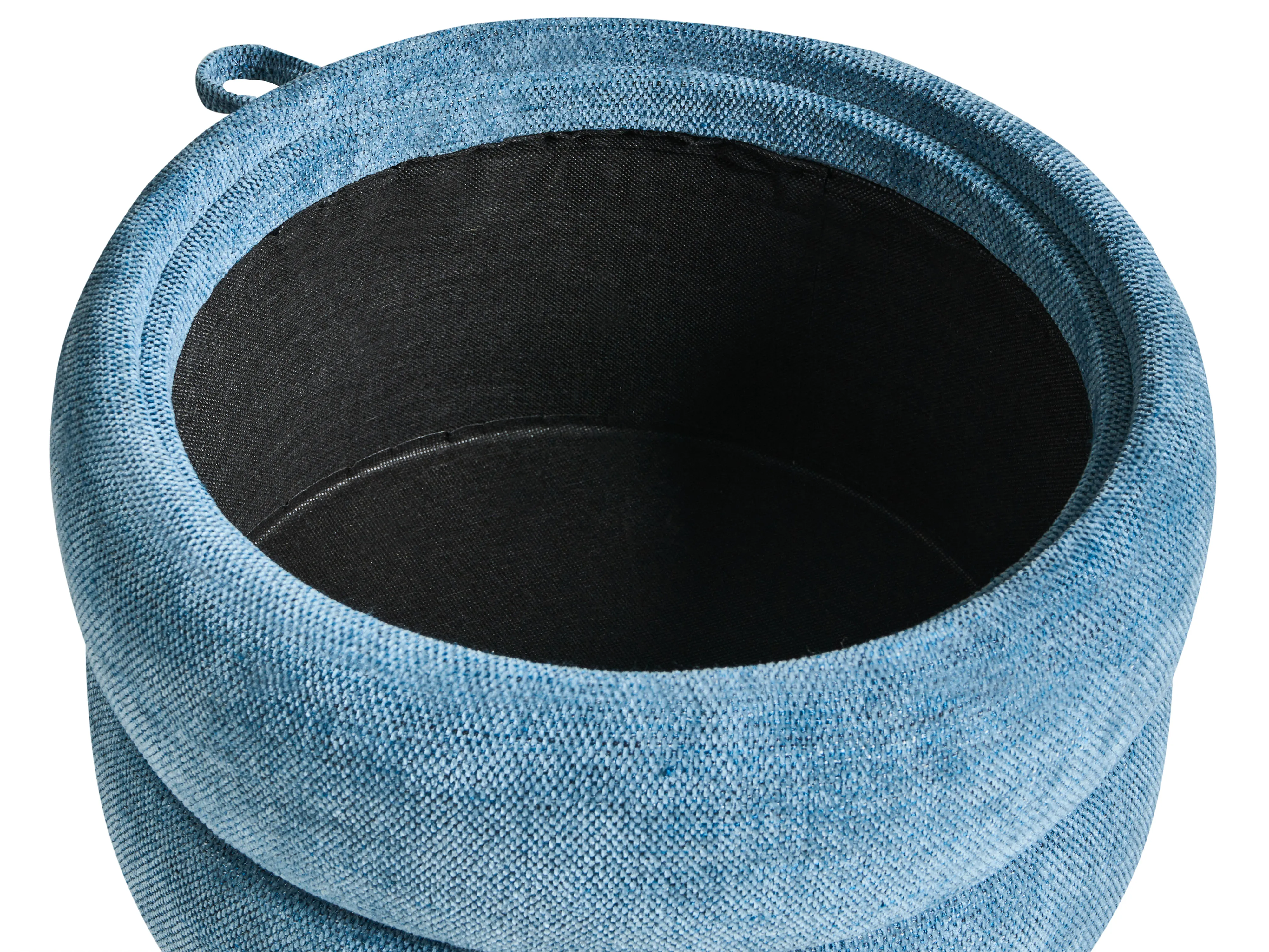Poef met opbergruimte HAWLEY Chenille Blauw