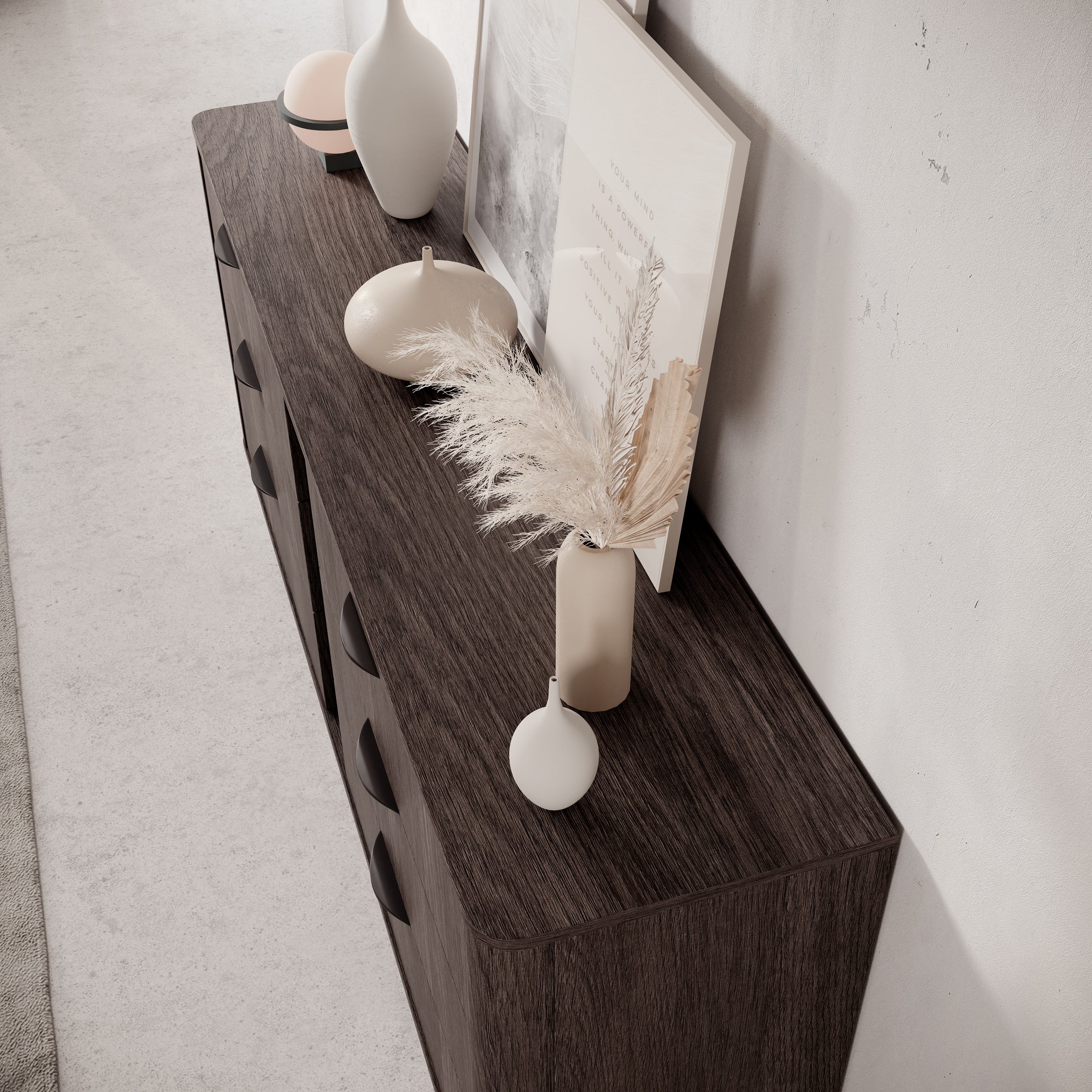 Victoria - Ladekast - Donker eiken - 163x38x81 cm
