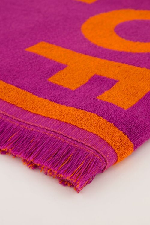 Paarse handdoek ''Slow life''