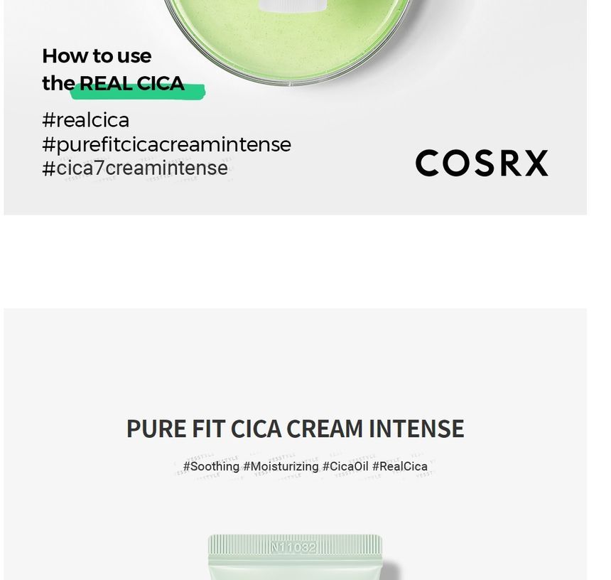 COSRX - Pure Fit Cica Crème Intense
