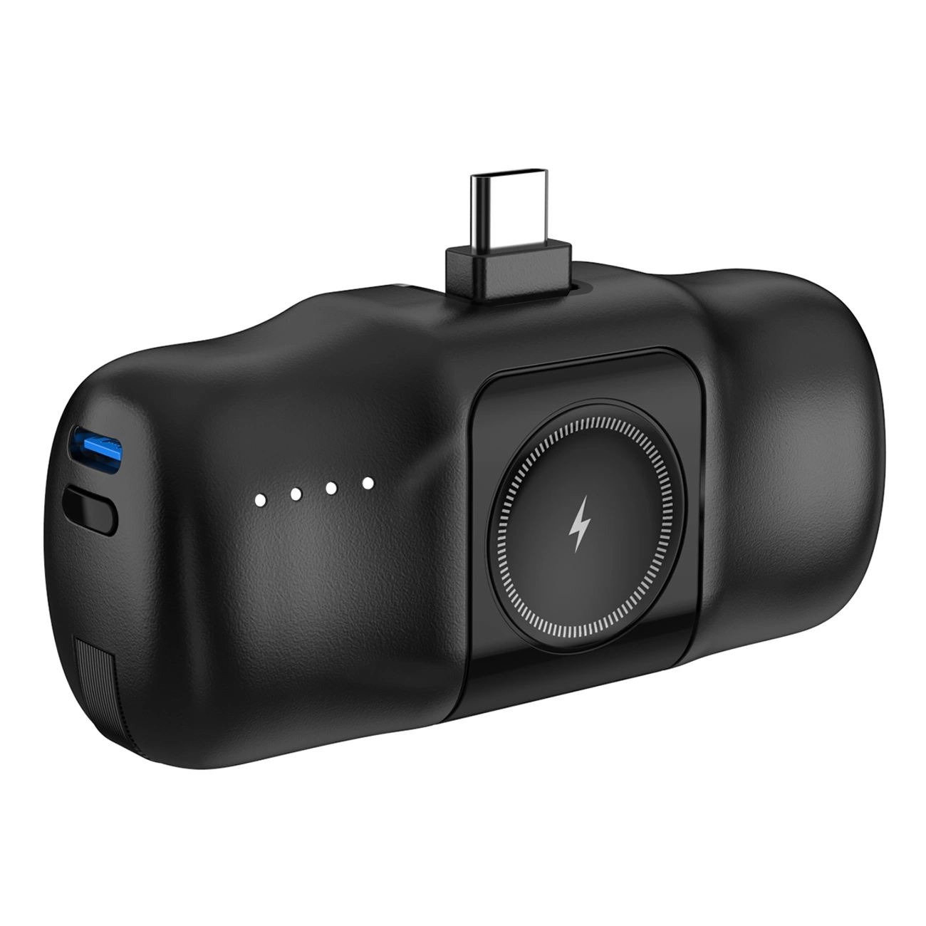 (15W) 5000mAh USB C Powerbank Ladegerät inkl. USB C Ladekabel mit LED Anzeige - Schwarz