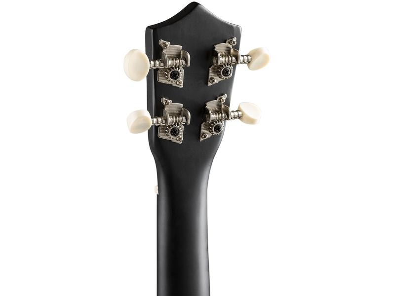 MAX Ukulele UKEY Set Soprano Schwarz 21 Zoll Sopranukulele mit Tasche und Zubehör