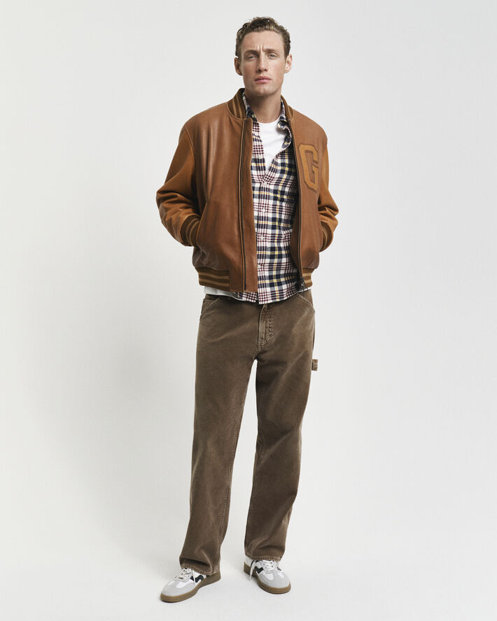 Gant REG FLANNEL PLAID SHIRT Cream