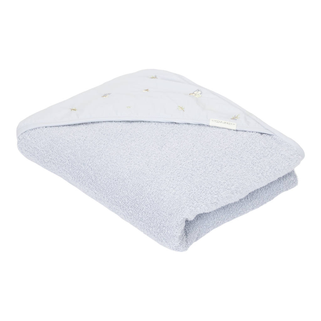 badcape geborduurd Blue