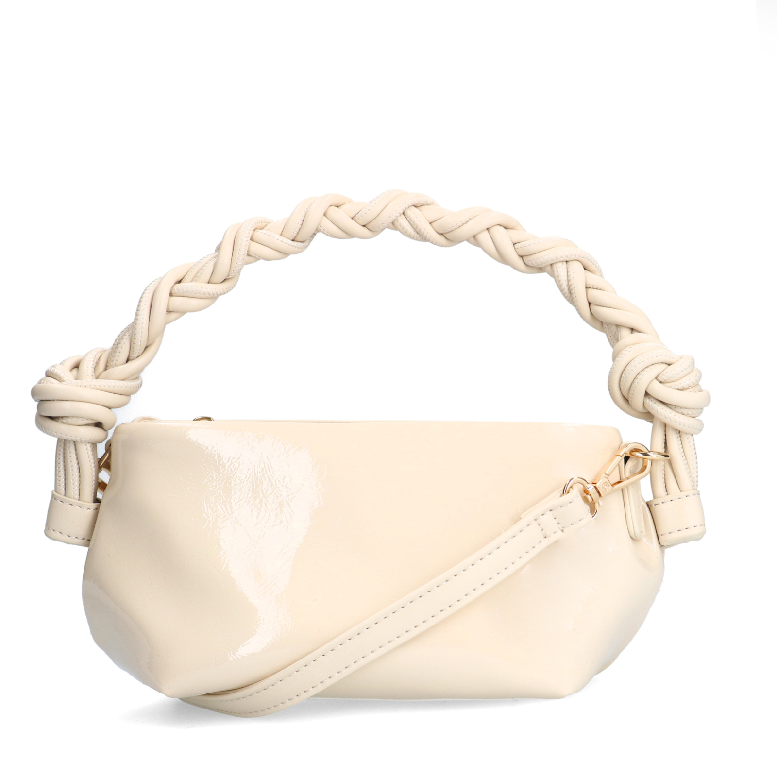 Off white lak handtas