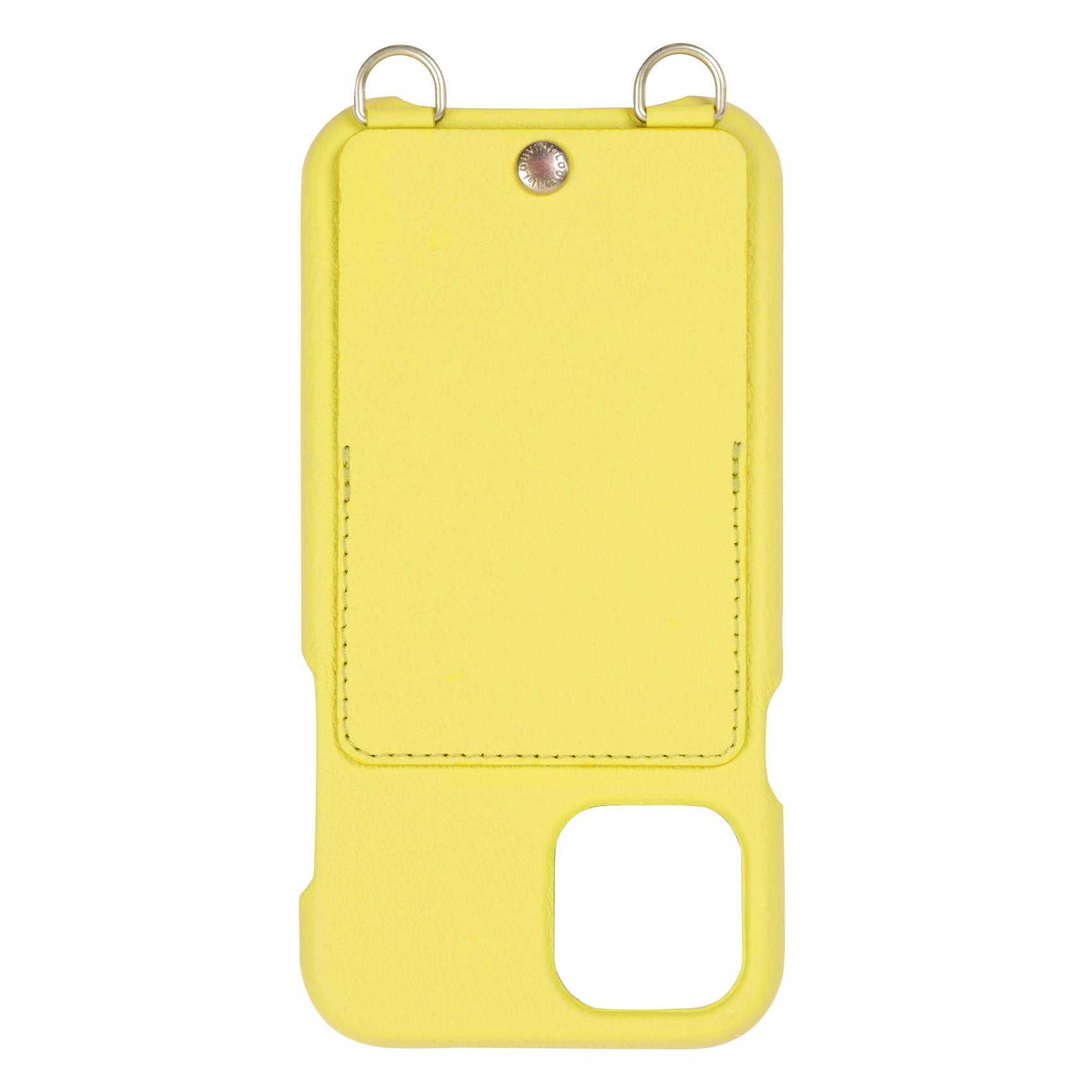 LOU - Etui pour iPhone avec pochette en cuir| Jaune