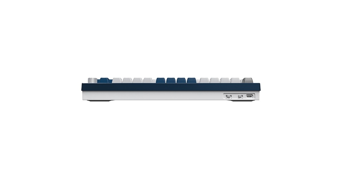 MontechMkey Pro Freedom, toetsenbord  (Donkerblauw/wit, US lay-out, Gateron G Pro Brown, 75%, Hot-swappable, RGB, Double-Shot PBT, USB-C / 2.4 GHz / Bluetooth 5.2)