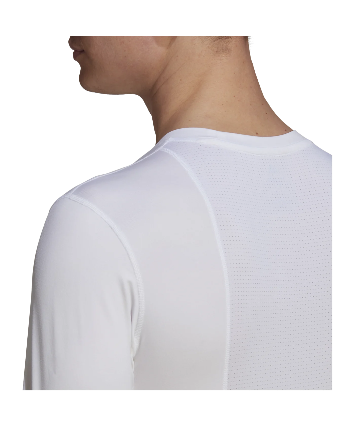 adidas Techfit Shirt langarm Weiss