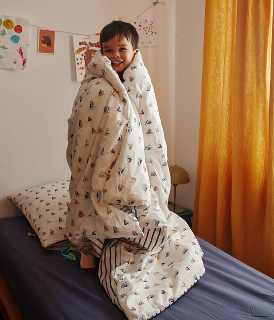 Housse de couette et taie pour enfant imprimés bateaux