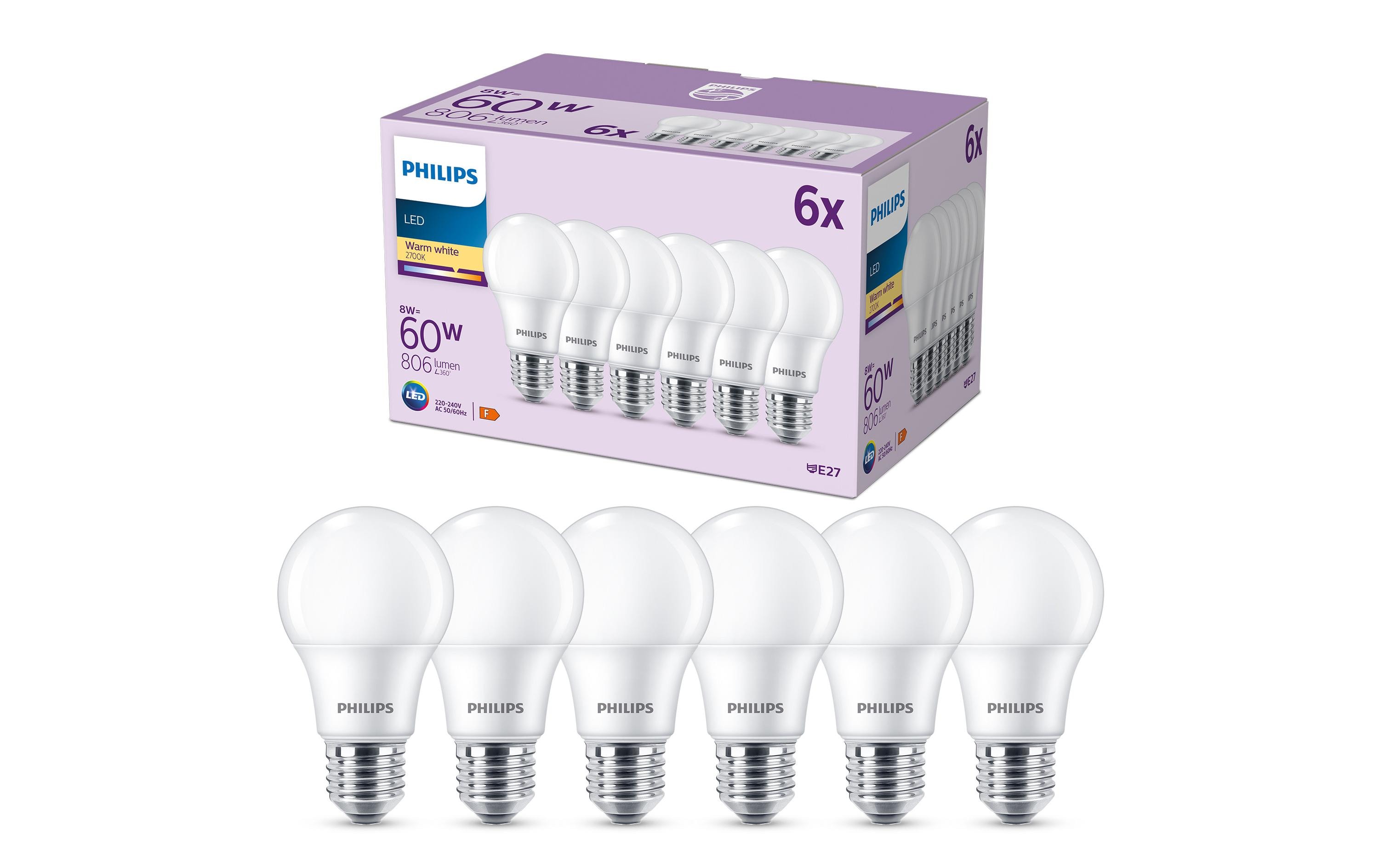 Lampe LED 60W A60 E27 WW FR ND 6CT/6 EC WarmweissClassic LED E27 Lampe